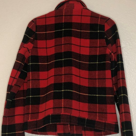 Forever 21 Premium Label Wool-Blend Buffalo Plaid Moto Zip-Up Jacket - Picture 3 of 8